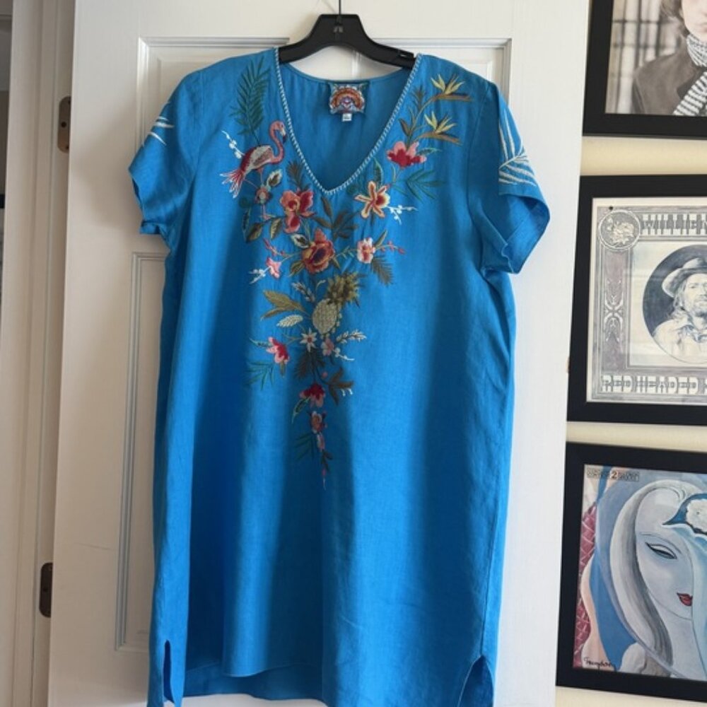 Johnny Was A-Line Linen Dress